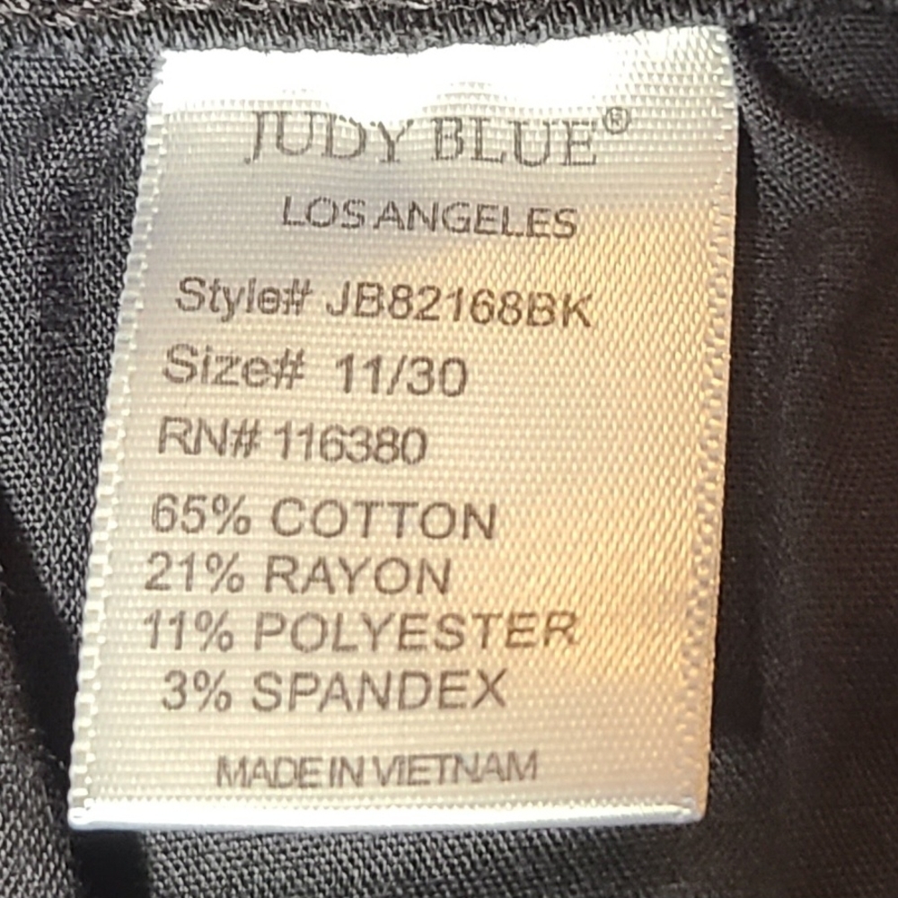 Judy Blue Black Distressed Leopard Patch Skinny Jeans 11/30 Stretch - Picture 7 of 16